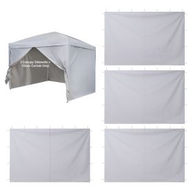 Canopy Sidewalls, Fit for 10 x 10 ft Pop Up Canopy Tent, Tent Side Walls with Waterproof and Sunlight Protection Layer for Outdoor Event Tents (Type: Zippered Connection Type, size: 4 Sides, 10x10 ft)